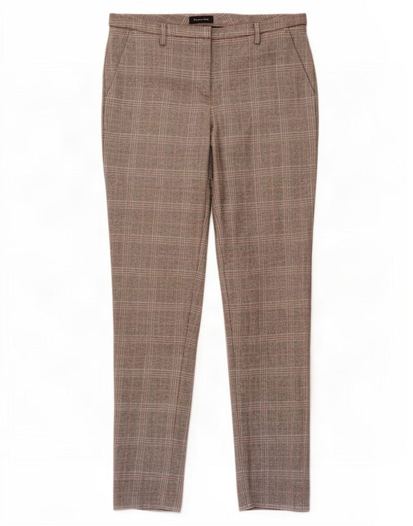 Pantaloni chino Massimo Dutti pentru femei EU 38 Small W28 L30 Gri Houndstooth