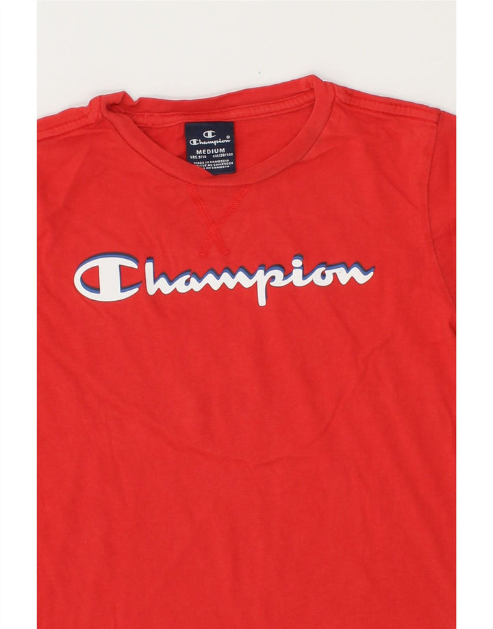 CHAMPION Boys Graphic T-Shirt Top 9-10 Years Medium Red Vintage Champion and Second-Hand Champion from Messina Hembry 