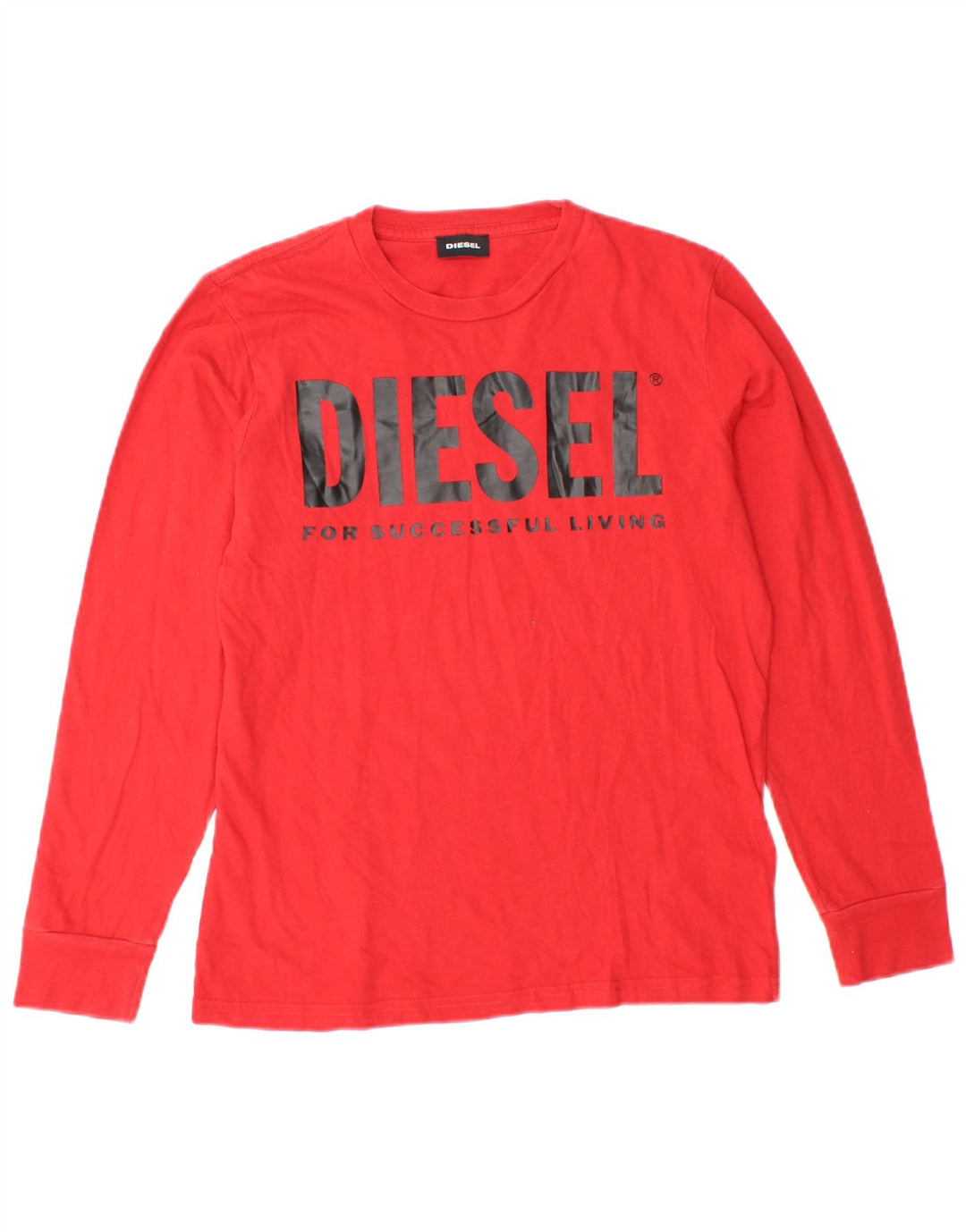 Băieți DIESEL Top grafic cu mânecă lungă 11-12 ani bumbac roșu