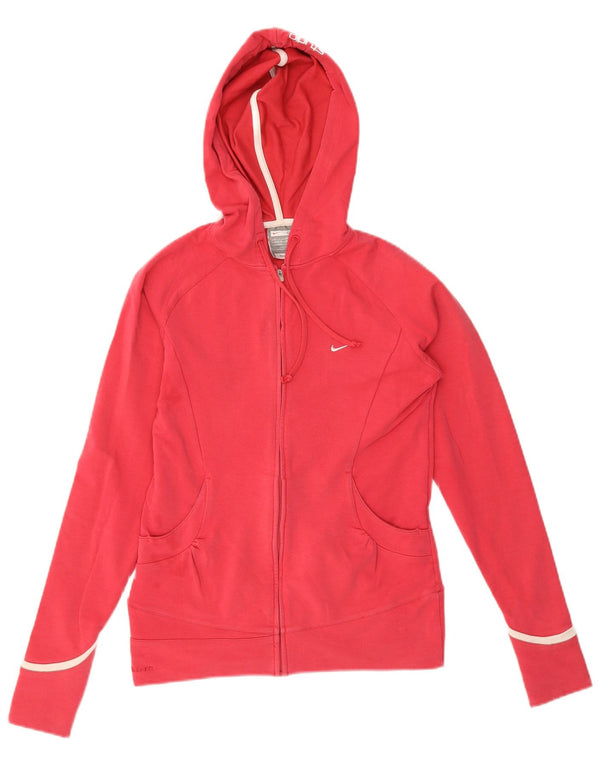 Pulover Nike Studio Zip pentru femei UK 8/10 Bumbac roșu mic