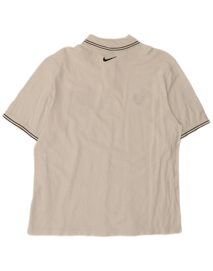 Tricou polo grafic pentru bărbați Nike XL, bumbac alb