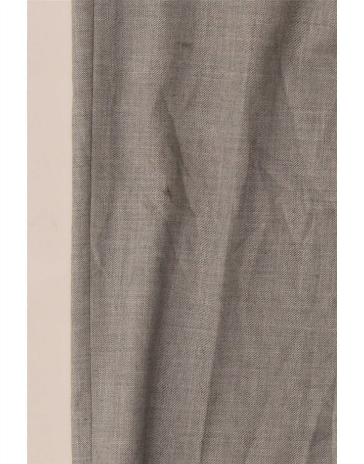 Pantaloni de costum subțiri pentru bărbați Marks & Spencer L32 L31 Gri poliester Classic