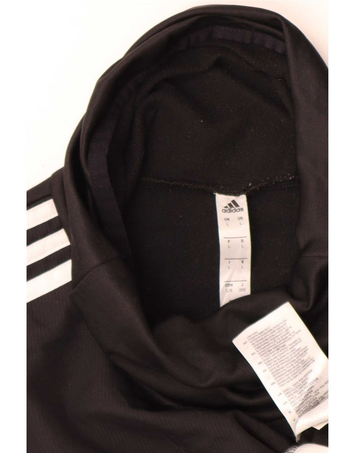 Adidas Climawarm Roll Neck Top cu mânecă lungă, mare, negru, poliester