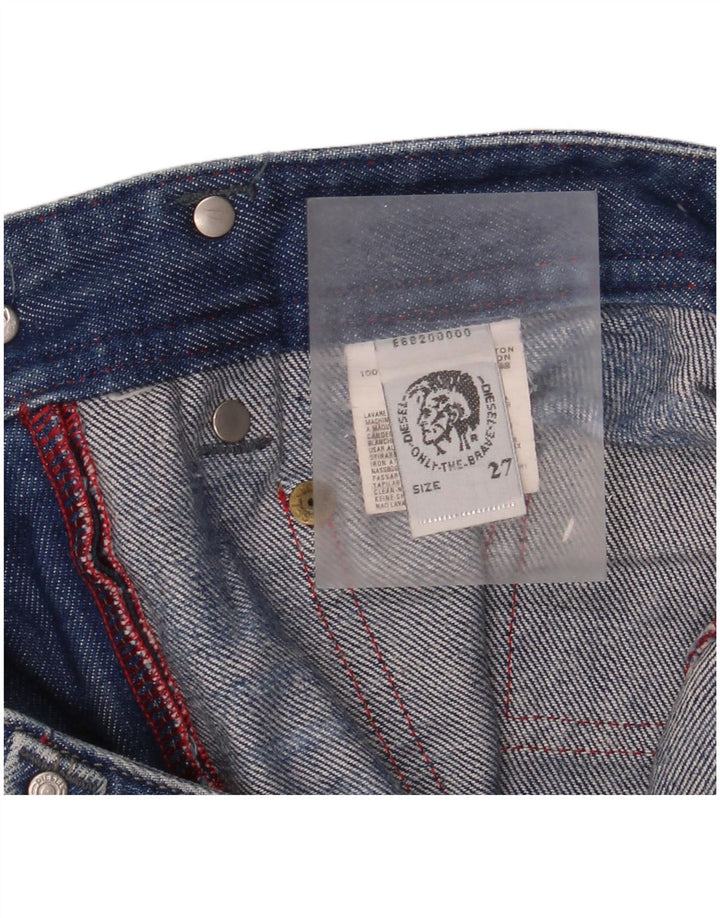 Blugi Distressed drepte pentru femei Diesel W30 L32 Bumbac albastru