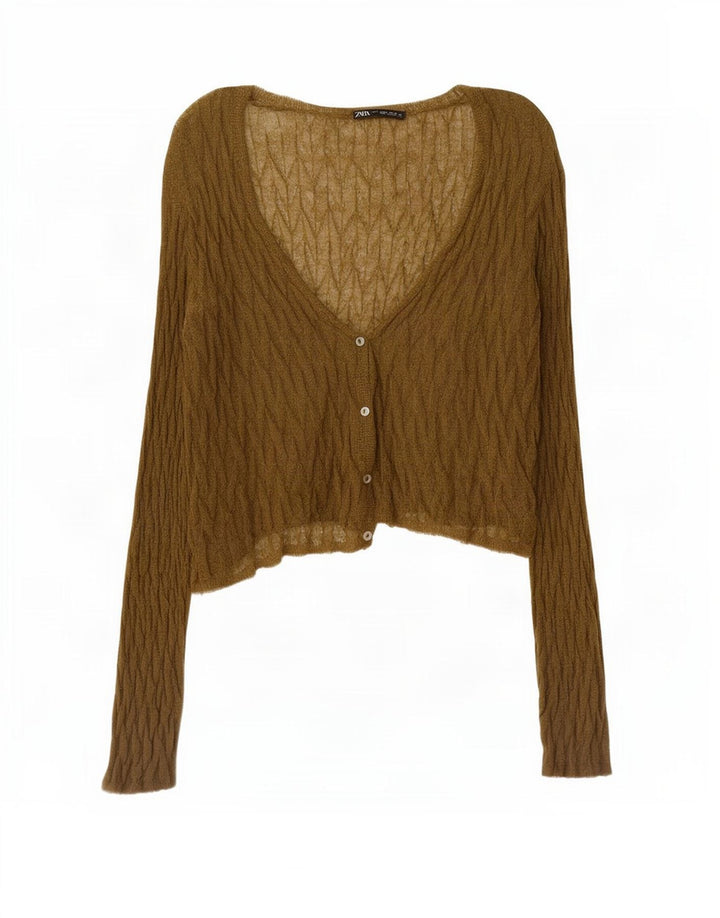 Top cardigan supradimensionat pentru femei Zara UK 10 Small Khaki