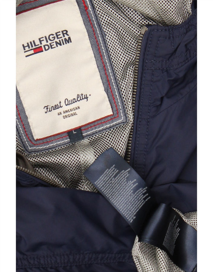 Pelernă de ploaie cu glugă pentru femei Tommy Hilfiger UK 16 mare nailon bleumarin