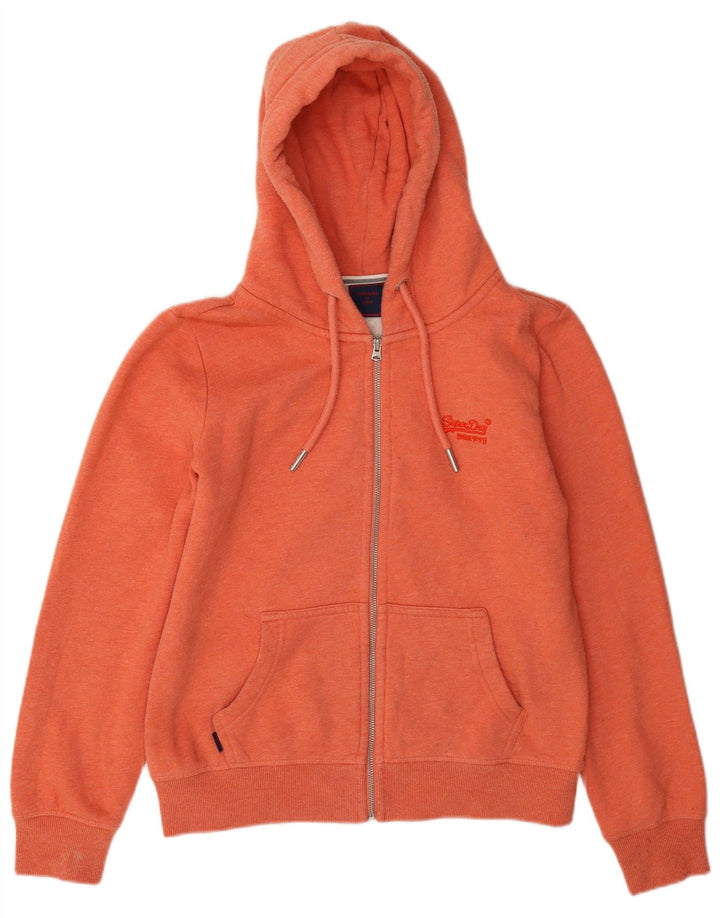 Pulover Superdry pentru femei, cu fermoar supradimensionat, bumbac portocaliu mediu UK 12