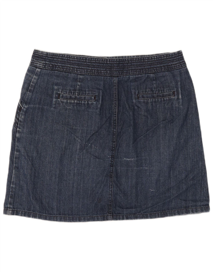 Fusta de blugi pentru femei BODEN UK 14 mare W32 bumbac bleumarin