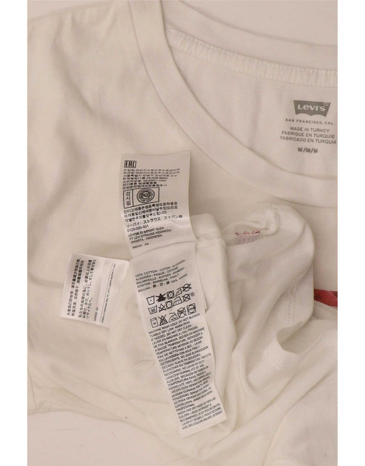 Tricou grafic Levi's pentru femei Top UK 12 Medium White Bumbac