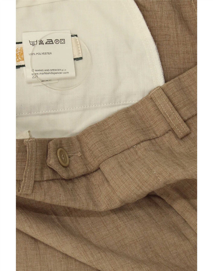 Marks & Spencer Pantaloni drepți pentru bărbați L38 L27 poliester bej