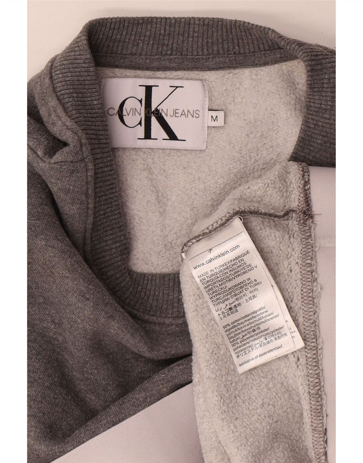 Calvin Klein Jeans Pulover Crop pentru femei UK 14 Gri mediu