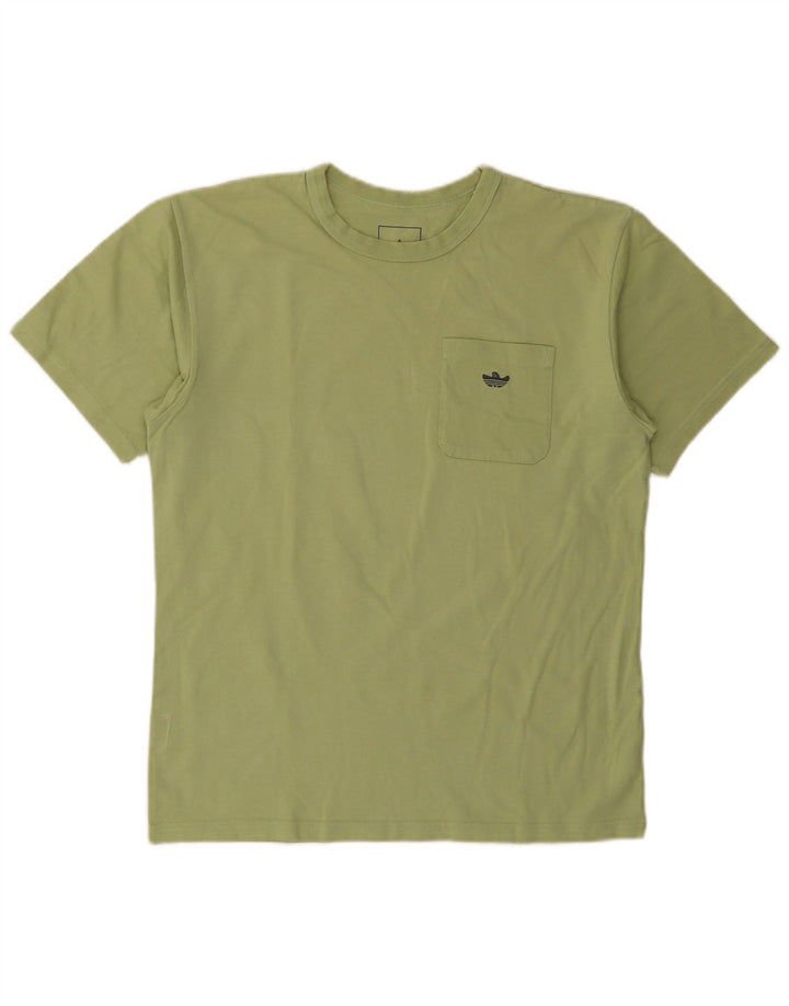 Tricou pentru bărbați Adidas Top, bumbac verde mediu