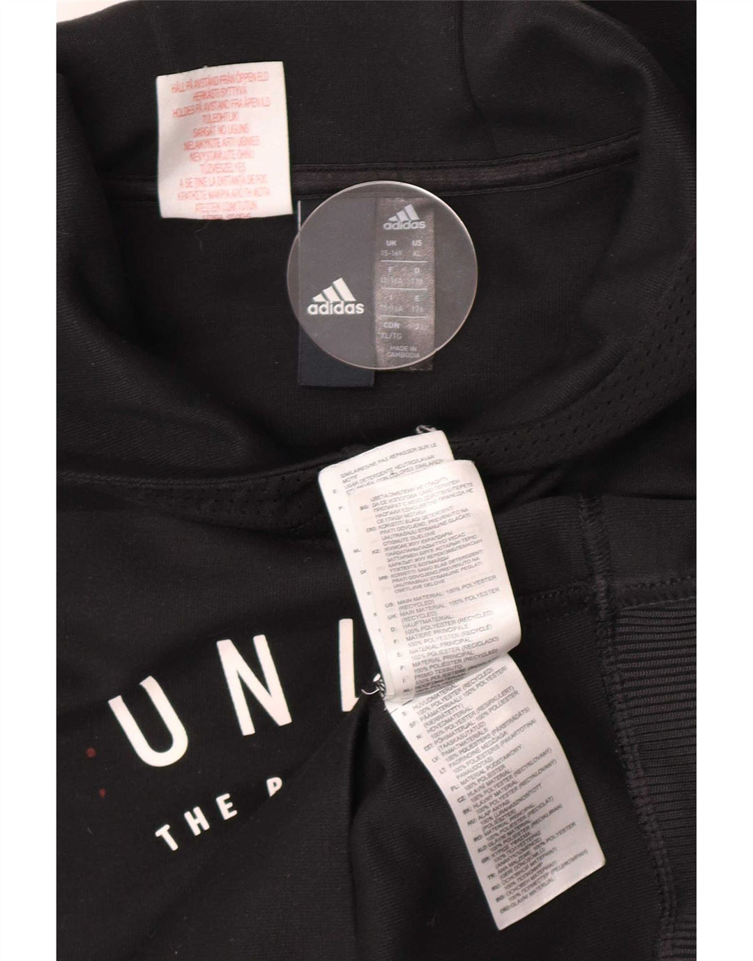 Pulover Adidas pentru băieți grafic 15-16 ani poliester negru