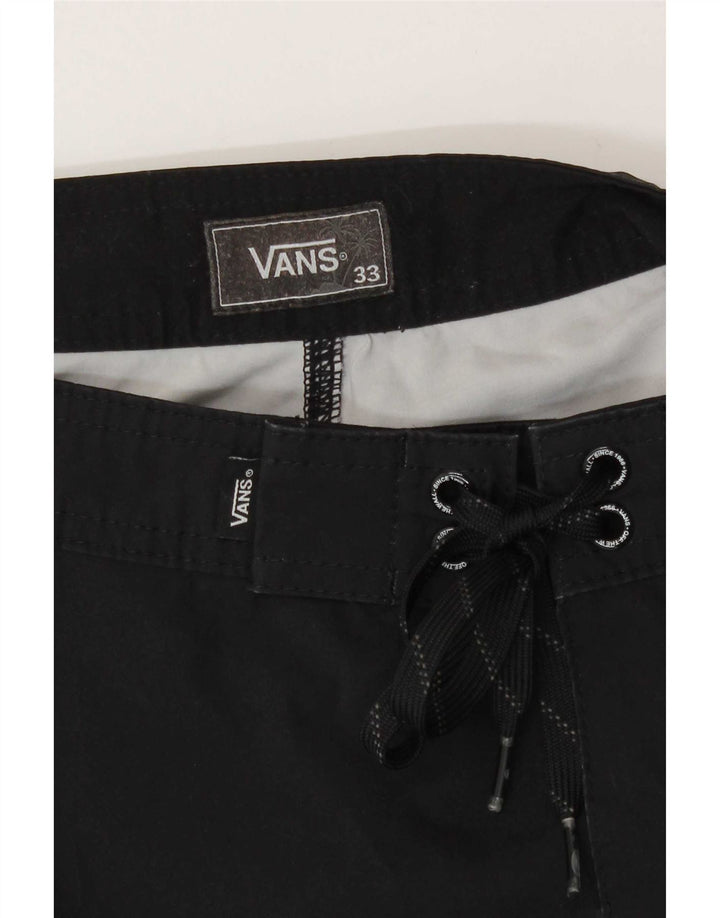 Pantaloni scurți de înot Vans pentru bărbați, cu model abstract, poliester mediu negru