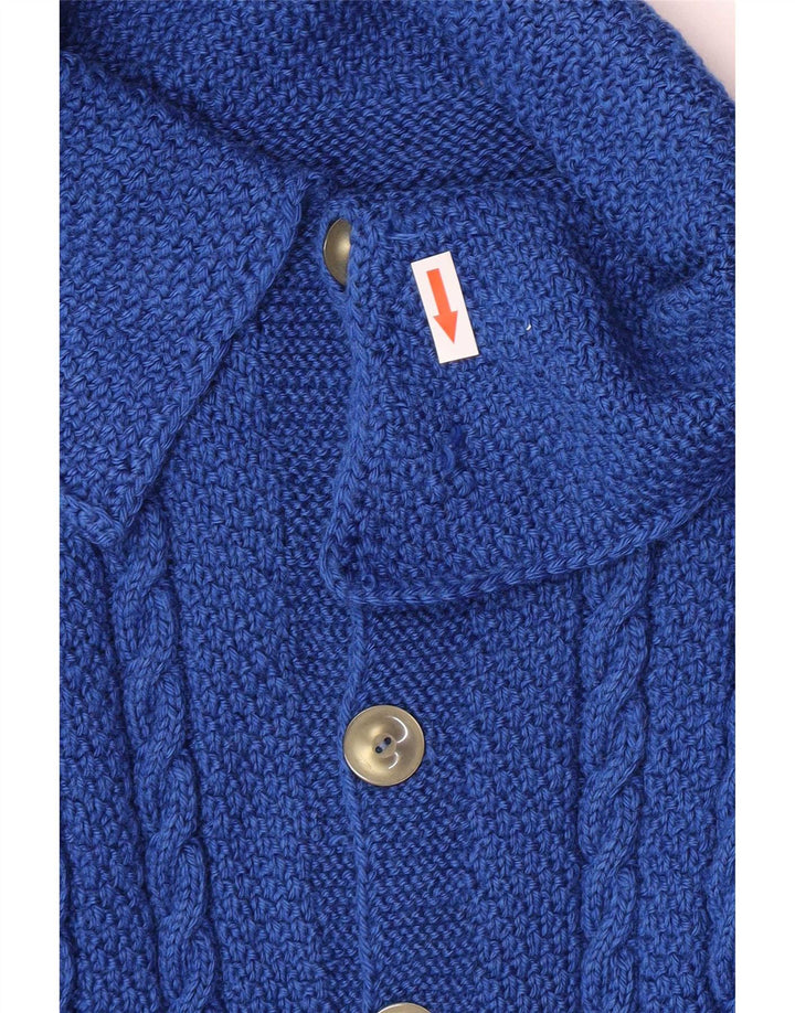 Cardigan Vintage pentru bărbați, albastru mediu