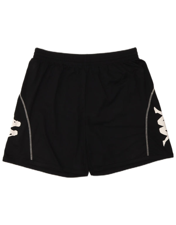Pantaloni scurți de sport grafic Kappa pentru bărbați XL poliester negru