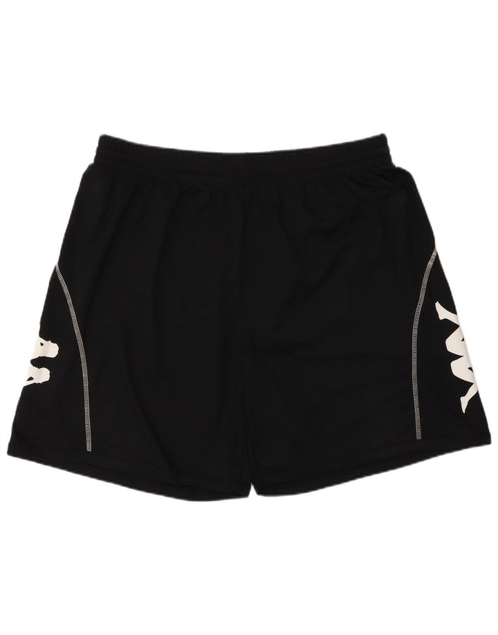 Pantaloni scurți de sport grafic Kappa pentru bărbați XL poliester negru