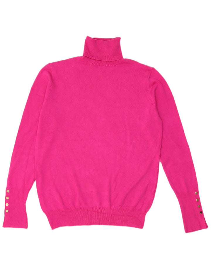 Pulover cu gât rulat Zara pentru femei UK 12 Roz mediu