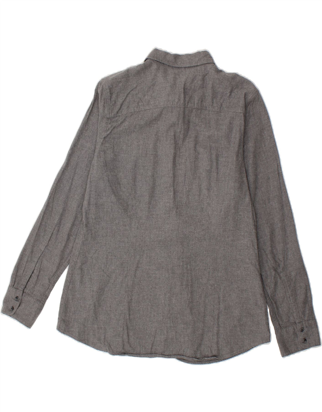 EDDIE BAUER Womens Shirt UK 14 Large Grey Cotton Vintage Eddie Bauer and Second-Hand Eddie Bauer from Messina Hembry 
