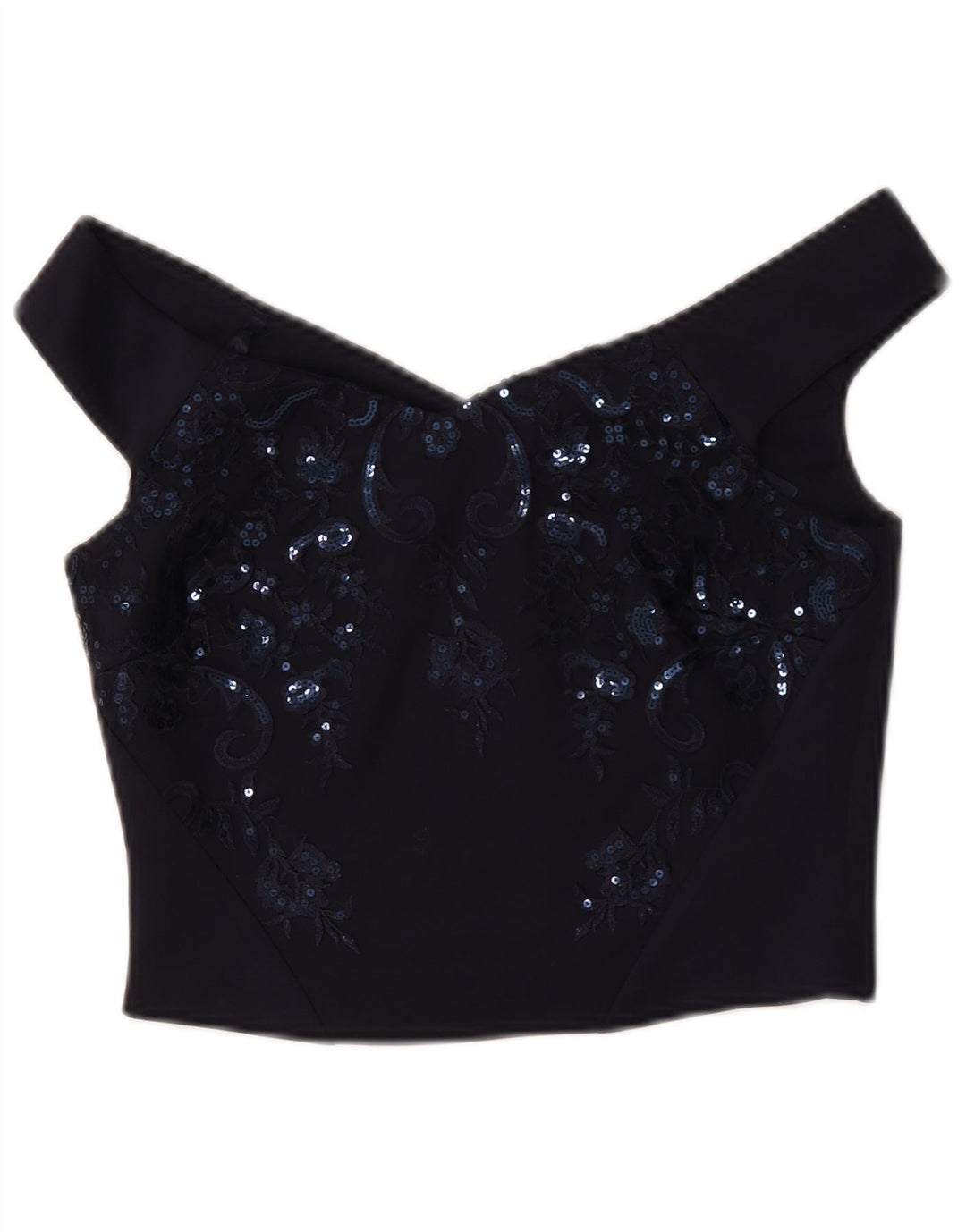 Coasta pentru femei Crop Off Shoulder UK 10 Small Bluemarin Floral Poliester
