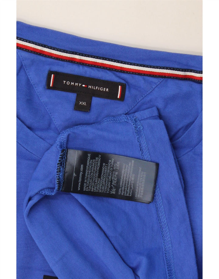 TOMMY HILFIGER Tricou grafic pentru bărbați Top 2XL Bumbac Albastru