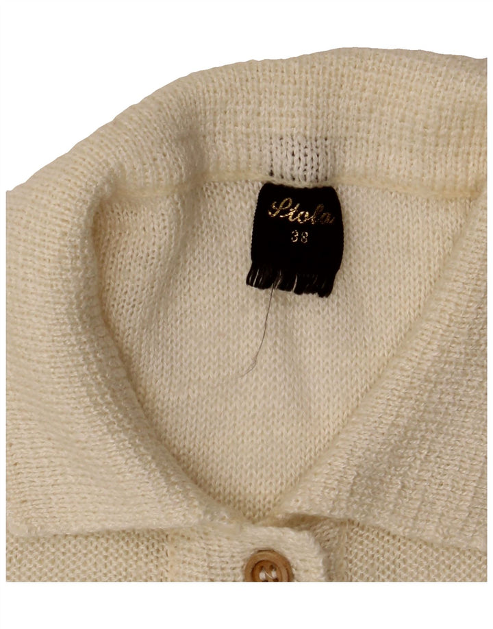 VINTAGE Womens Cardigan Sweater EU 38 Medium Off White Vintage Vintage and Second-Hand Vintage from Messina Hembry 