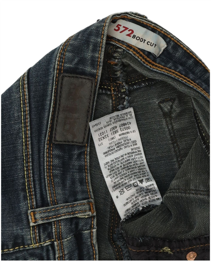 Blugi LEVI'S 572 Bootcut W32 L29 Bumbac albastru