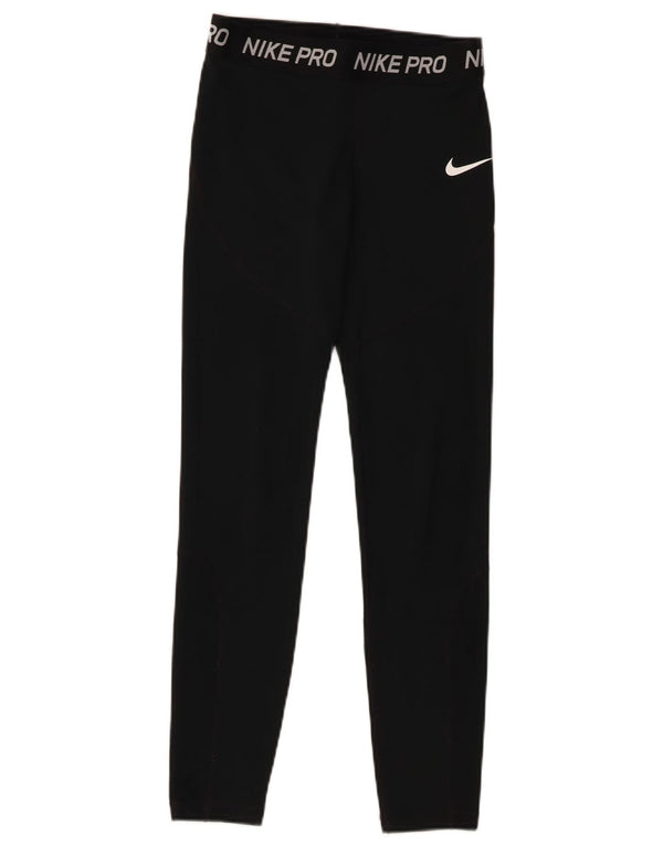 Leggings Nike Fete Dri Fit Graphic 12-13 ani Poliester negru mare