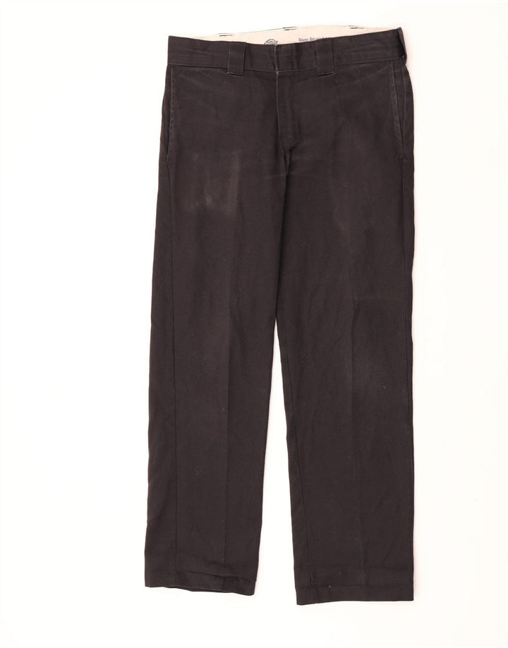 Pantaloni chino slim drepti pentru bărbați Dickies L32 L32 Poliester negru