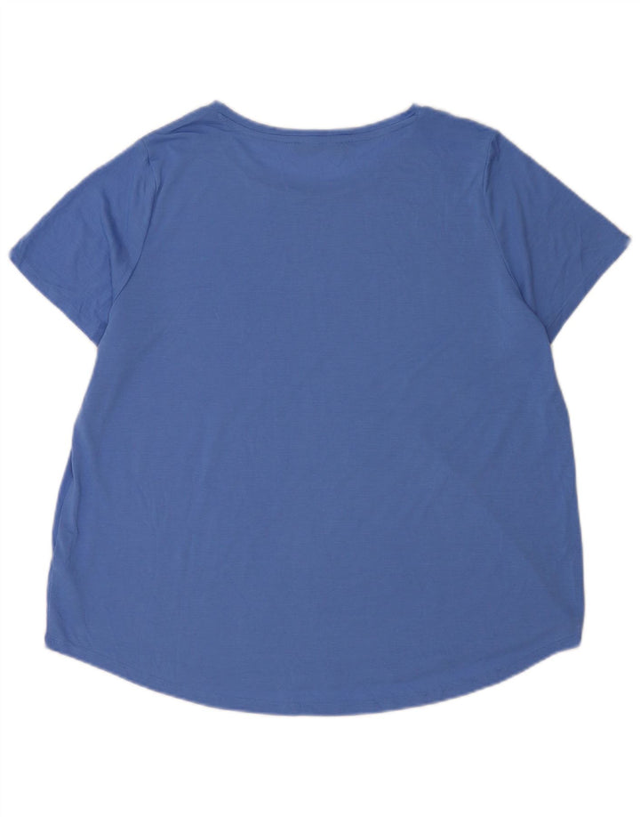Tricou pentru femei Marks & Spencer Top UK 20 2XL Albastru Poliester