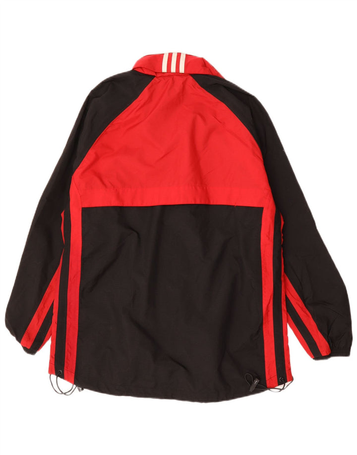 Jachetă de ploaie Adidas pentru băieți 15-16 ani, neagră, poliamidă color bloc