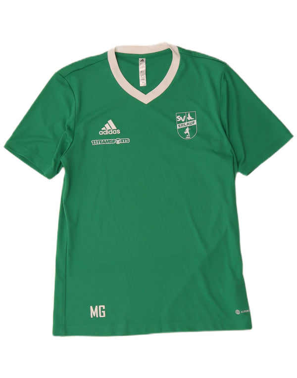 Tricou pentru bărbați Adidas Aeroready Graphic Top Poliester verde mediu