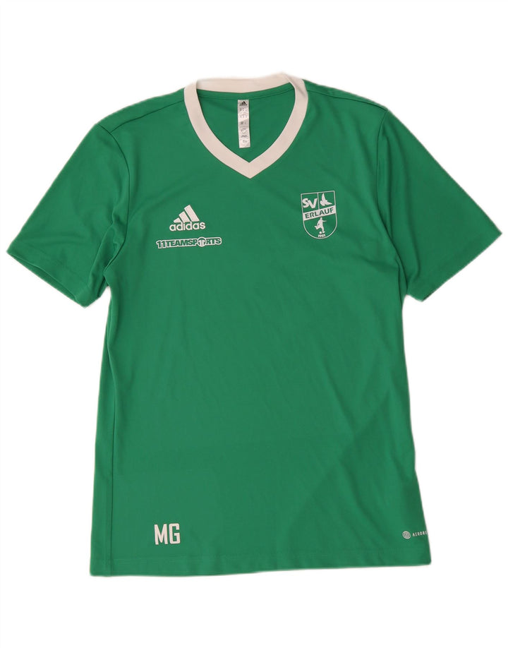 Tricou pentru bărbați Adidas Aeroready Graphic Top Poliester verde mediu