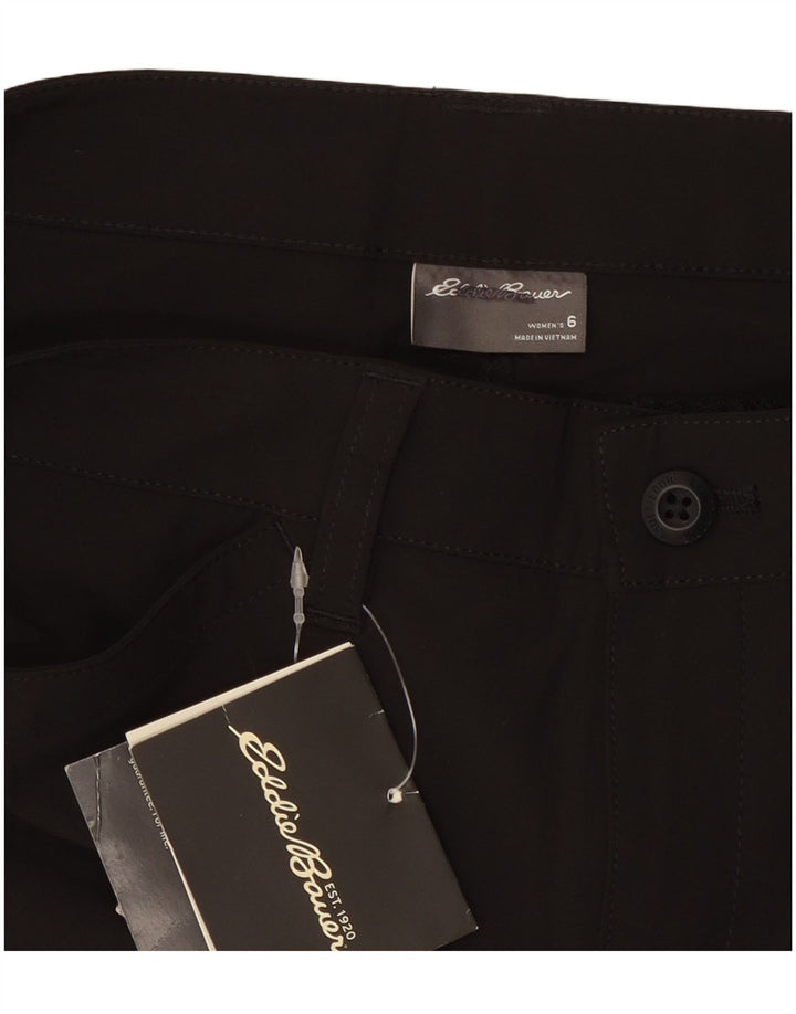 Pantaloni capri pentru femei Eddie Bauer US 6 Medium W30 L20 Poliester negru
