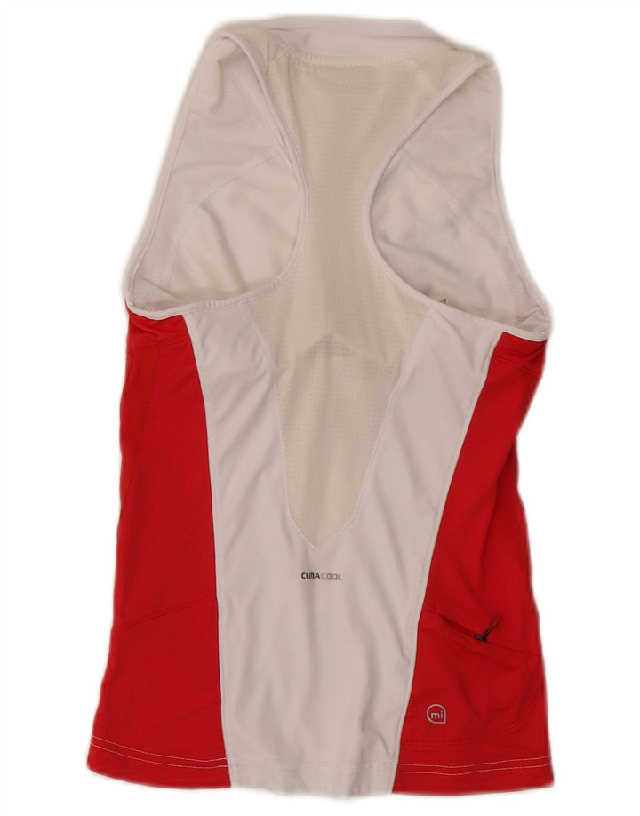 Vest Top Climacool pentru femei Adidas UK 4 XS, alb, bloc de culoare