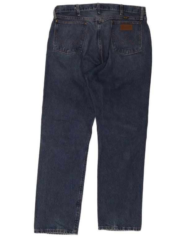 Blugi drepti pentru bărbați Wrangler W38 L32 Bumbac albastru