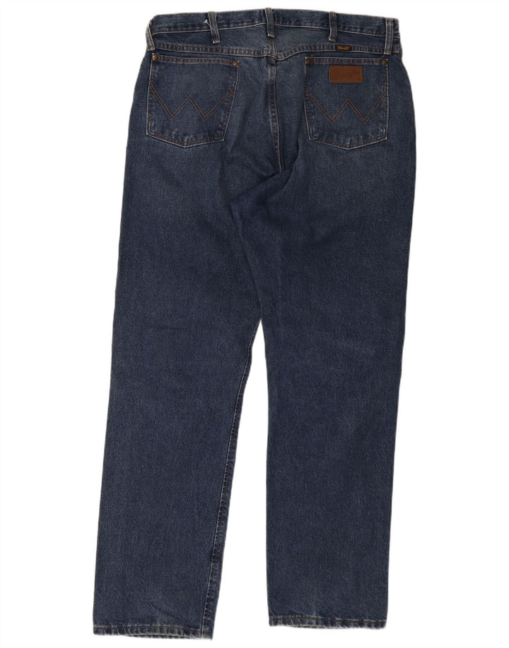 Blugi drepti pentru bărbați Wrangler W38 L32 Bumbac albastru