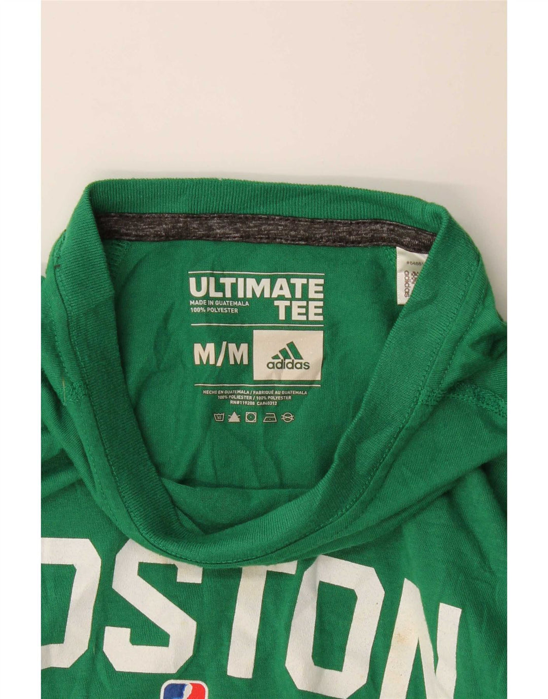 Adidas pentru bărbați Boston Celtics Graphic Top cu mânecă lungă, verde mediu, poliester