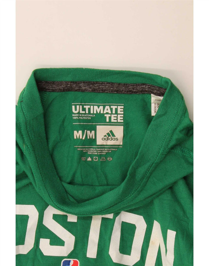 Adidas pentru bărbați Boston Celtics Graphic Top cu mânecă lungă, verde mediu, poliester