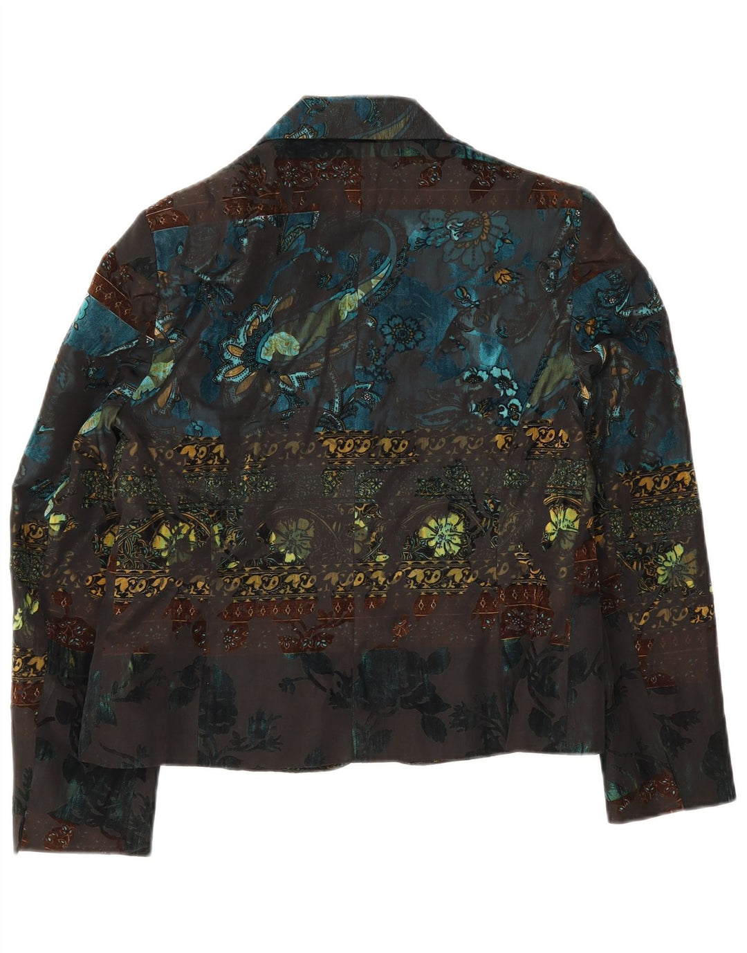 Jachetă Blazer pentru femei Vogue cu 3 nasturi UK 14, mare, multicoloră, florală