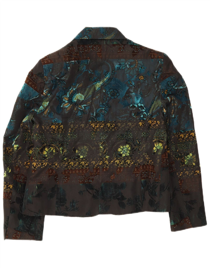 Jachetă Blazer pentru femei Vogue cu 3 nasturi UK 14, mare, multicoloră, florală