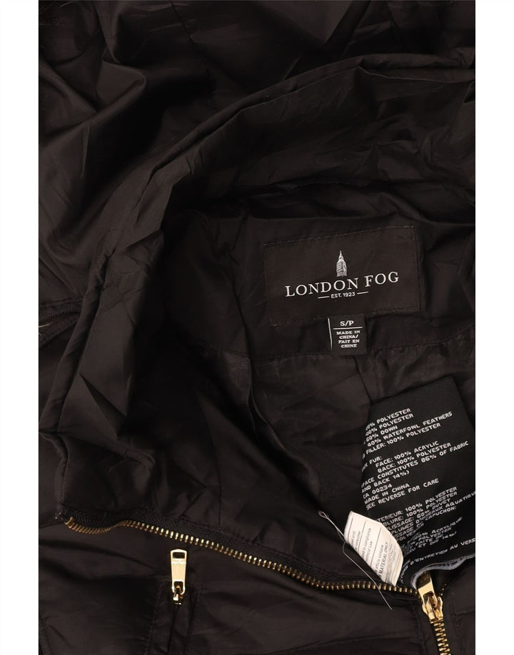 Jachetă căptușită cu glugă pentru femei LONDON FOG UK 10 Poliester negru mic
