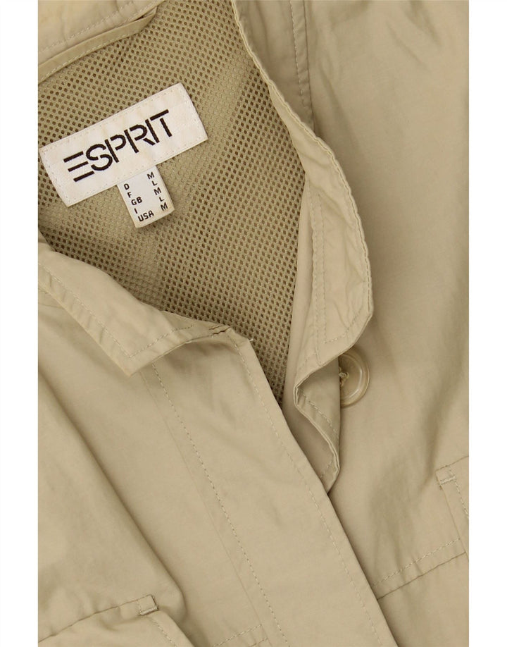 ESPRIT Womens Utility Jacket UK 12 Medium Beige Cotton Vintage Esprit and Second-Hand Esprit from Messina Hembry 