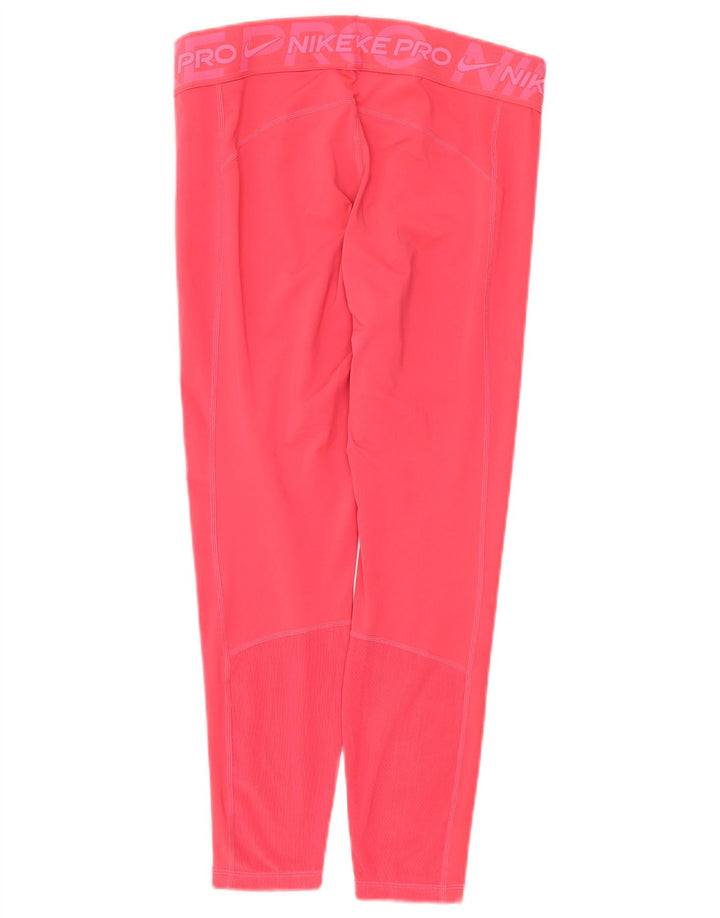 Leggings Nike Dri Fit Graphic Capri pentru femei UK 14 Poliester roz mare