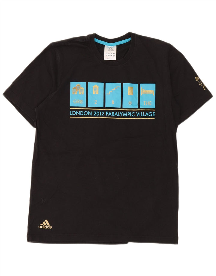 Tricou grafic Adidas pentru bărbați Top mediu negru bumbac