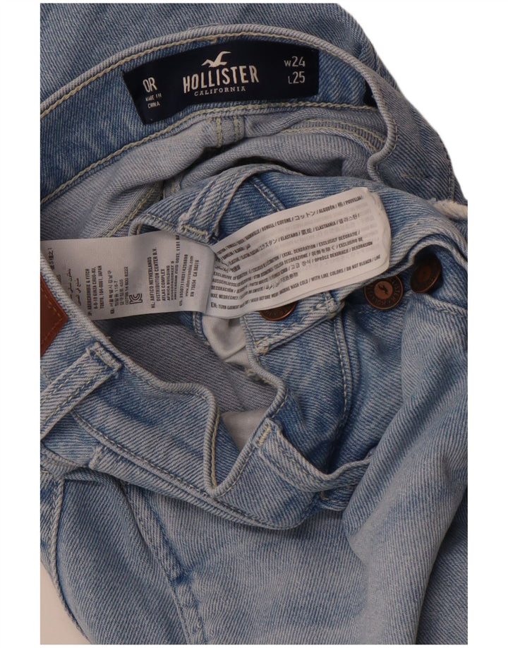 HOLLISTER Blugi slim pentru femei Boyfriend Distressed US 0 XS W24 L25 Albastru