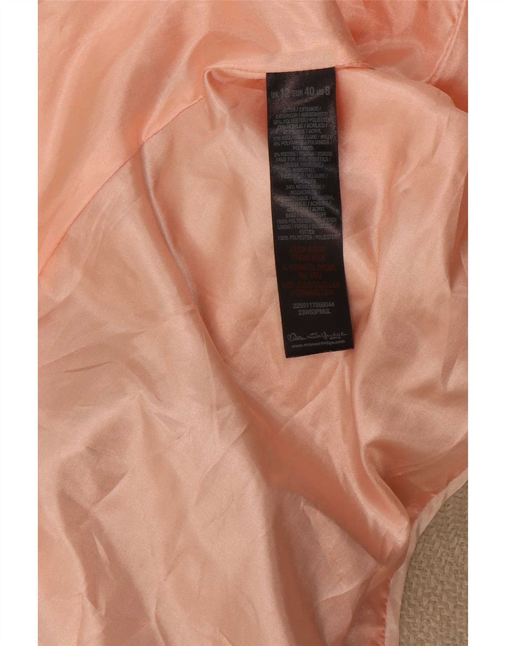 Topshop Pardesiu pentru femei UK 12 Medium Bej Poliester color bloc