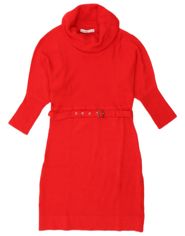 Karen Millen Rochie Jumper Femei UK 12 Lână roșie medie