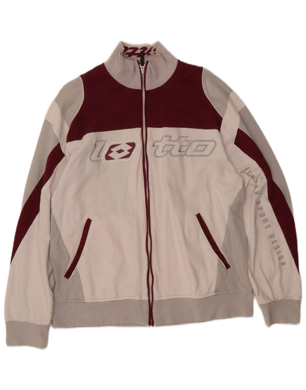 LOTTO Jachetă de trening cu grafică pentru femei UK 18 XL Colorblock alb