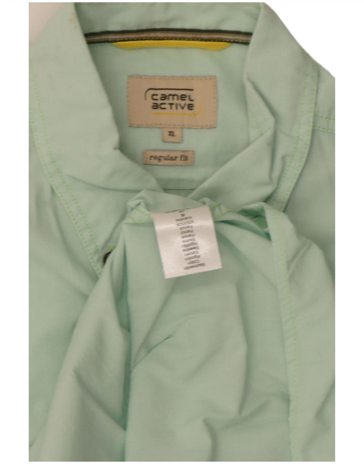 Cămașă cu mânecă scurtă pentru bărbați Camel Active Regular Fit XL, bumbac verde